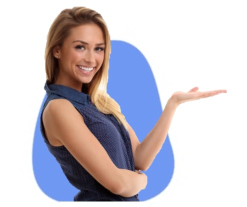 Pointing woman